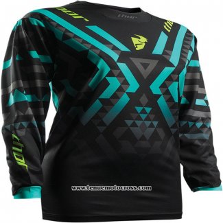 2020 Motocross Cyclisme Maillot Thor Manches Longues Noir Bleu