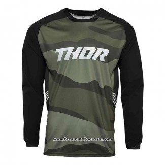 2020 Motocross Cyclisme Maillot Thor Manches Longues Vert