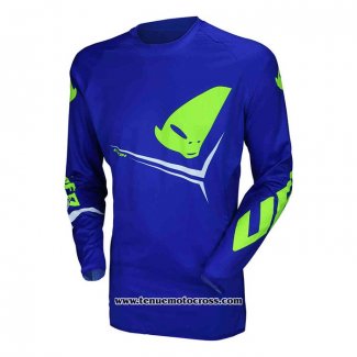 2020 Motocross Cyclisme Maillot UFO Manches Longues Bleu