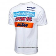 2020 Motocross Cyclisme T Shirt TLD Manches Courtes Blanc