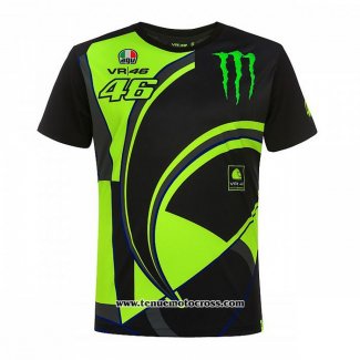 2020 Motocross Cyclisme T Shirt VR 46 Manches Courtes Noir