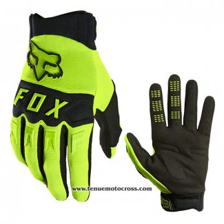 2021 Motocross Cyclisme FOX Gants Doigts Long Jaune