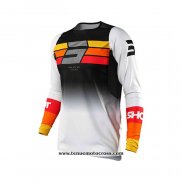 2021 Shot Motocross Cyclisme Maillot Manches Longues Noir Rouge Jaune