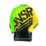 2020 Motocross Cyclisme Maillot ANSR Manches Longues Noir Jaune