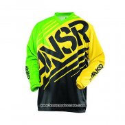 2020 Motocross Cyclisme Maillot ANSR Manches Longues Noir Jaune