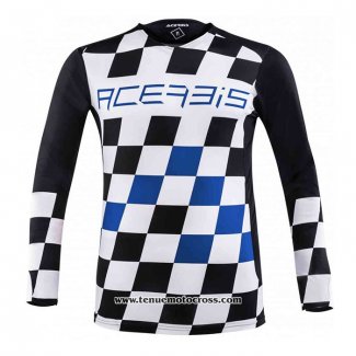 2020 Motocross Cyclisme Maillot Acerbis Manches Longues Noir Bleu