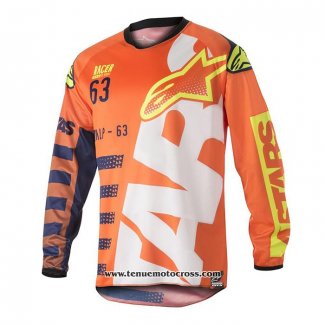 2020 Motocross Cyclisme Maillot Alpinestars Manches Longues Orange