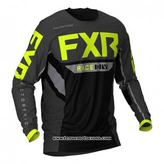 2020 Motocross Cyclisme Maillot FXR Manches Longues Noir Gris