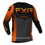 2020 Motocross Cyclisme Maillot FXR Manches Longues Orange Gris