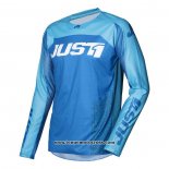 2020 Motocross Cyclisme Maillot Just 1 Manches Longues Bleu