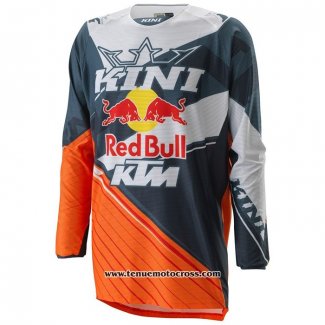 2020 Motocross Cyclisme Maillot KTM Manches Longues Gris Orange