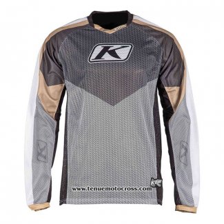 2020 Motocross Cyclisme Maillot Klim Manches Longues Gris