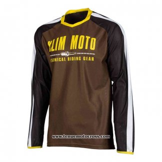 2020 Motocross Cyclisme Maillot Klim Manches Longues Marron