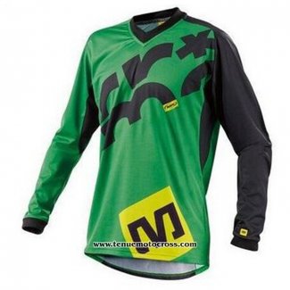 2020 Motocross Cyclisme Maillot Mavic Manches Longues Vert