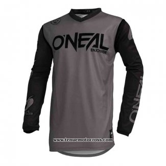 2020 Motocross Cyclisme Maillot Oneal Manches Longues Gris