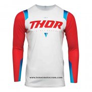 2020 Motocross Cyclisme Maillot Thor Manches Longues Blanc