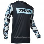 2020 Motocross Cyclisme Maillot Thor Manches Longues Profond Bleu