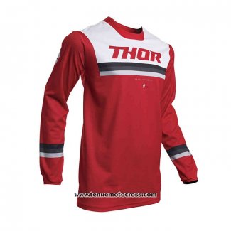 2020 Motocross Cyclisme Maillot Thor Manches Longues Rouge