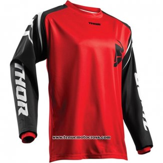 2020 Motocross Cyclisme Maillot Thor Manches Longues Rouge