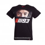 2020 Motocross Cyclisme T Shirt No.93 Manches Courtes Noir