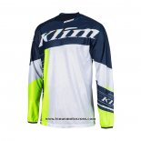 2021 Klim Motocross Cyclisme Maillot Manches Longues Bleu Blanc Jaune