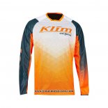 2021 Klim Motocross Cyclisme Maillot Manches Longues Bleu Orange