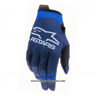 2021 Motocross Cyclisme Alpinestars Gants Doigts Long Bleu