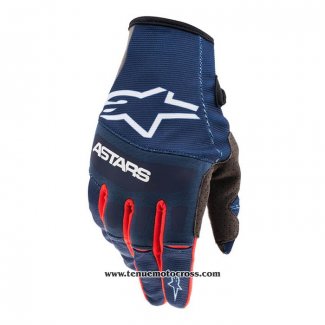 2021 Motocross Cyclisme Alpinestars Gants Doigts Long Bleu