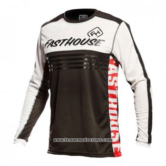 2021 Motocross Cyclisme Maillot Fast House Manches Longues Noir Blanc