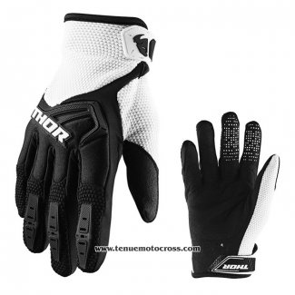 2021 Motocross Cyclisme Thor Gants Doigts Long Blanc