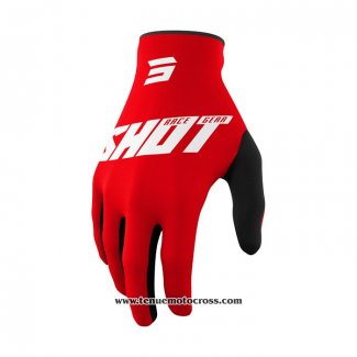 2021 Shot Motocross Cyclisme Gants Doigts Long Rouge