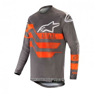 2020 Motocross Cyclisme Maillot Alpinestars Manches Longues Marron