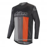 2020 Motocross Cyclisme Maillot Alpinestars Manches Longues Noir Orange