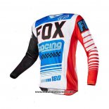 2020 Motocross Cyclisme Maillot FOX Manches Longues Bleu