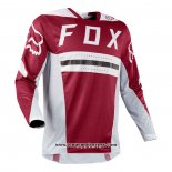 2020 Motocross Cyclisme Maillot FOX Manches Longues Fonce Rouge Blanc