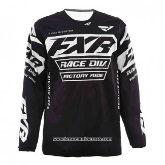 2020 Motocross Cyclisme Maillot FXR Manches Longues Noir Blanc