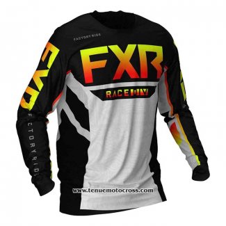 2020 Motocross Cyclisme Maillot FXR Manches Longues Noir Blanc