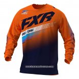 2020 Motocross Cyclisme Maillot FXR Manches Longues Orange Bleu