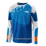 2020 Motocross Cyclisme Maillot KTM Manches Longues Bleu