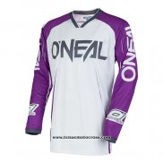 2020 Motocross Cyclisme Maillot Oneal Manches Longues Blanc