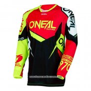 2020 Motocross Cyclisme Maillot Oneal Manches Longues Rouge Jaune