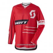 2020 Motocross Cyclisme Maillot Scott Manches Longues Rouge