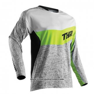 2020 Motocross Cyclisme Maillot Thor Manches Longues Blanc