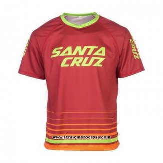 2020 Motocross Cyclisme T Shirt Santa Cruz Manches Courtes Rouge