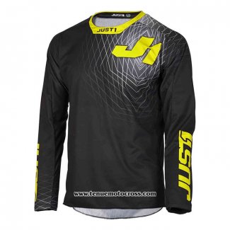 2021 Motocross Cyclisme Maillot Just 1 Manches Longues Noir