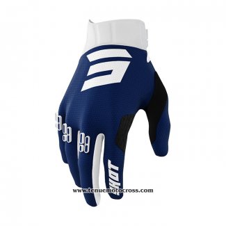 2021 Shot Motocross Cyclisme Gants Doigts Long Bleu