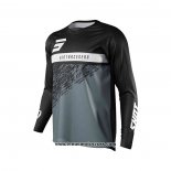 2021 Shot Motocross Cyclisme Maillot Manches Longues Noir Gris