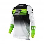 2021 Shot Motocross Cyclisme Maillot Manches Longues Noir Vert