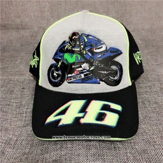 2020 Moto GP Cyclisme VR 46 Casquette Noir Blanc