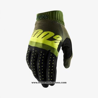 2020 Motocross Cyclisme 100 Gants Doigts Long Jaune